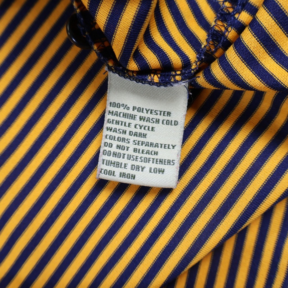 Peter Millar Aronimink Golf Club Polo Shirt Mens Large Striped Navy Gold L - Picture 8 of 9